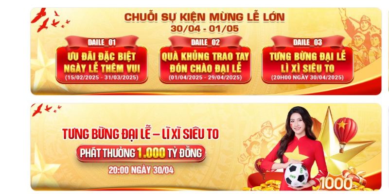 Ưu đãi dành cho đại lễ có giá trị cao ngất
