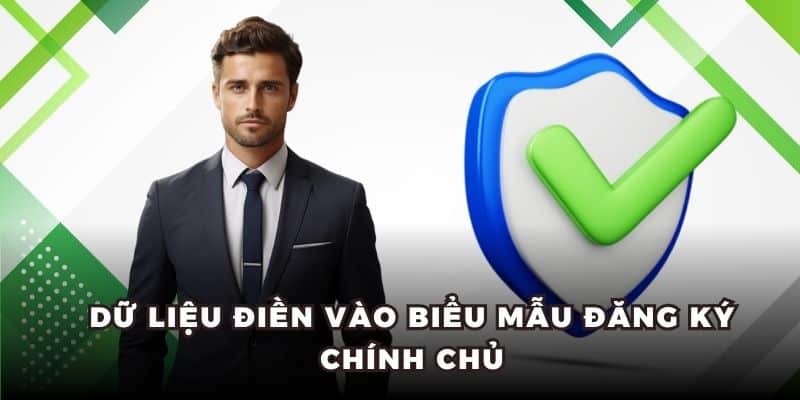 Dữ liệu điền vào biểu mẫu đăng ký chính chủ