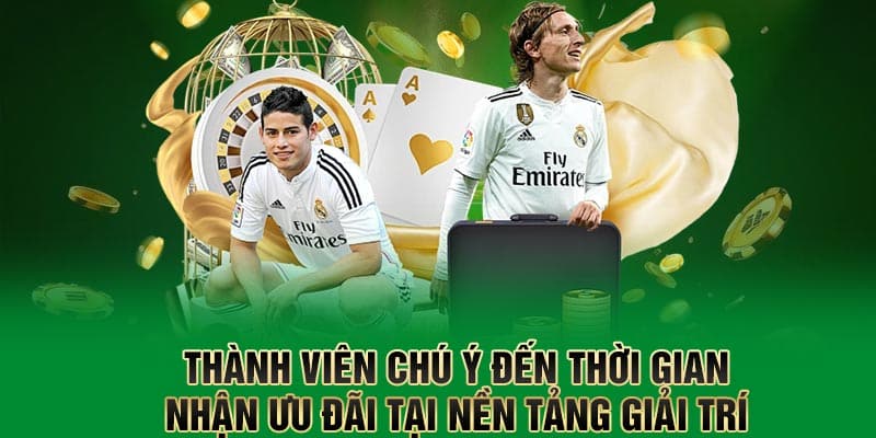 Thành viên chú ý đến thời gian nhận ưu đãi tại nền tảng giải trí